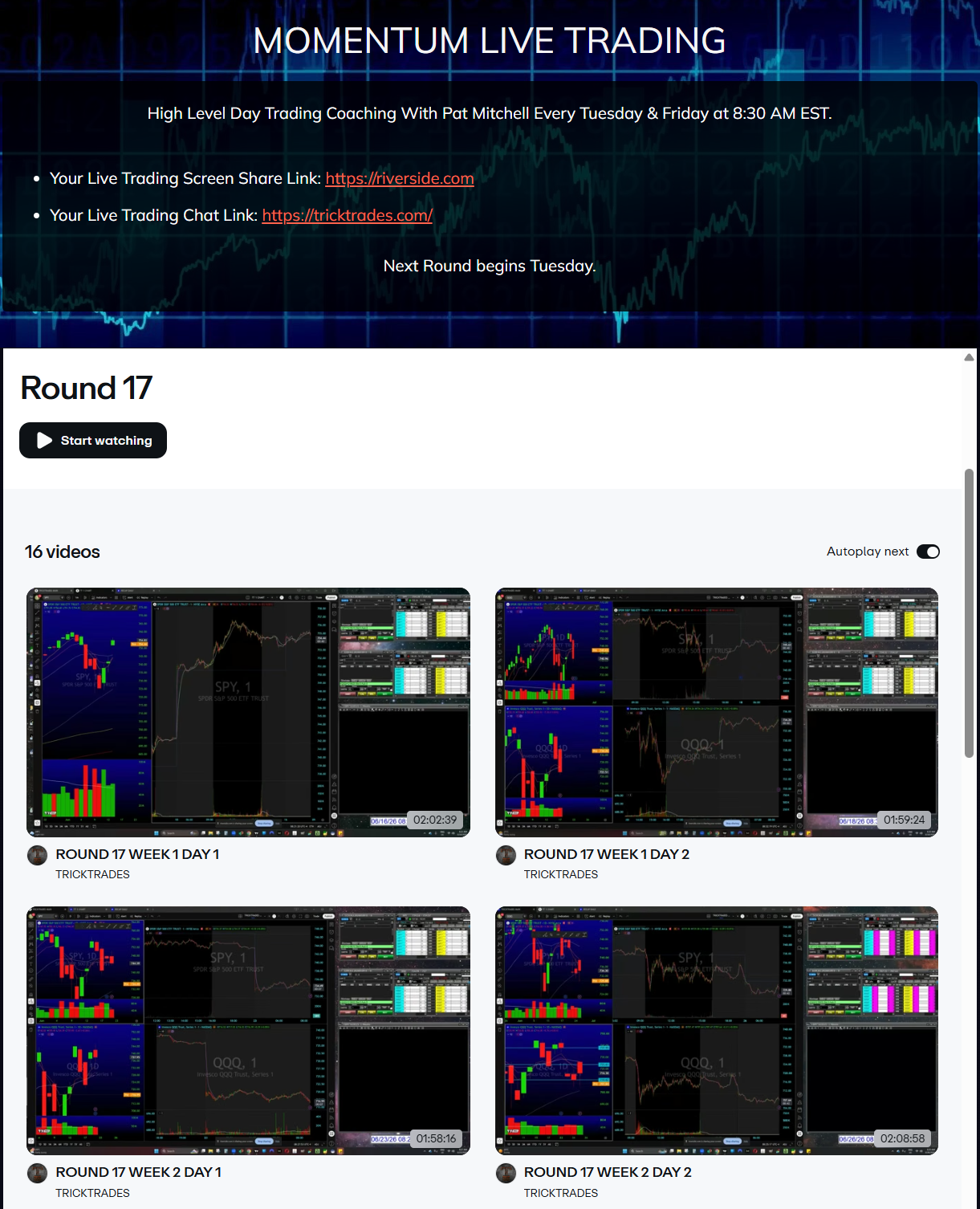 Live Trading Library